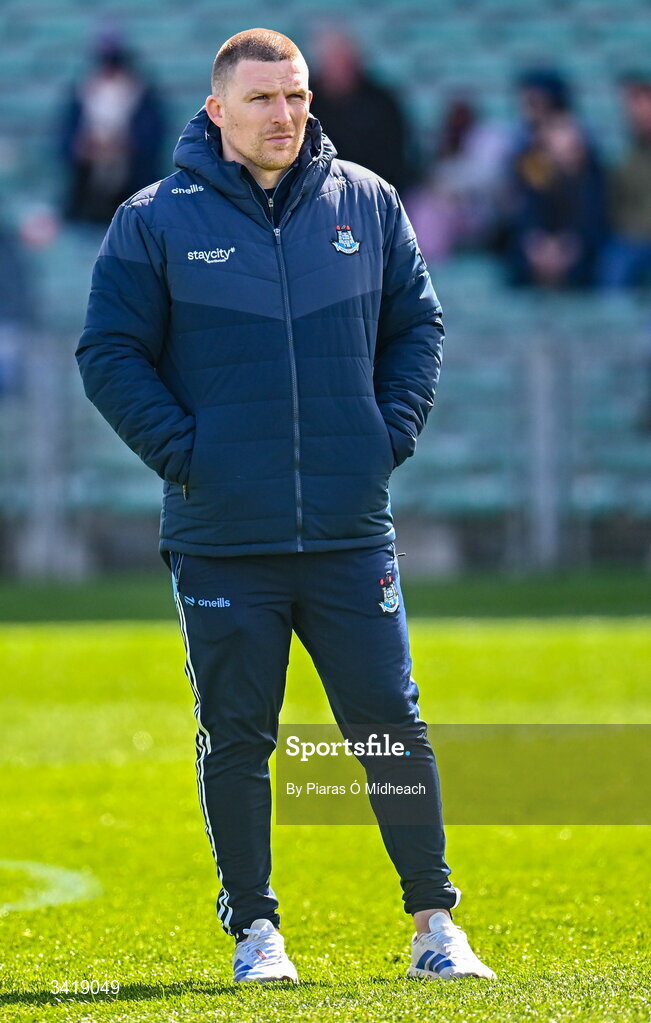 5 April 2026; Dublin coach Andrew Conway before the Allianz Hurling League Division 1B final match between Clare and Dublin at TUS Gaelic Grounds in Limerick. Photo by Piaras Ó Mídheach/Sportsfile