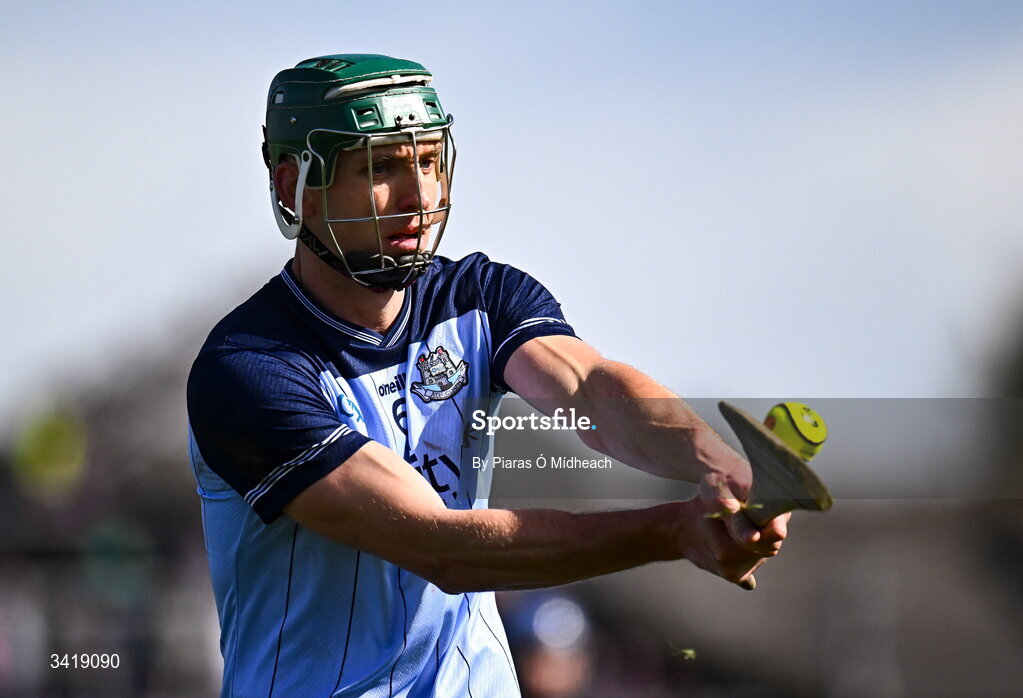 5 April 2026; Chris Crummey of Dublin during the Allianz Hurling League Division 1B final match between Clare and Dublin at TUS Gaelic Grounds in Limerick. Photo by Piaras Ó Mídheach/Sportsfile