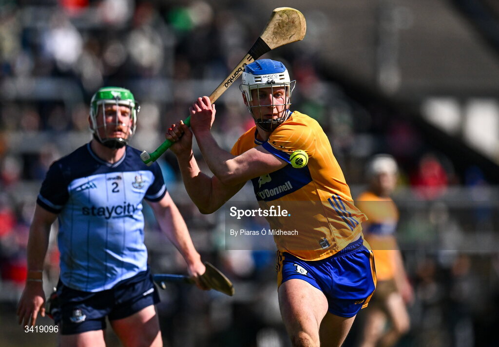 5 April 2026; Diarmuid Ryan of Clare during the Allianz Hurling League Division 1B final match between Clare and Dublin at TUS Gaelic Grounds in Limerick. Photo by Piaras Ó Mídheach/Sportsfile