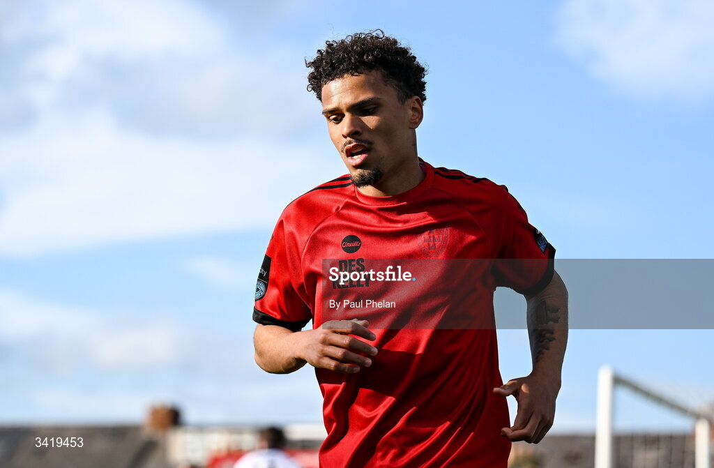6 April 2026; Zane Myers of Bohemians during the SSE Airtricity Men's Premier Division match between Bohemians and Waterford at Dalymount Park in Dublin. Photo by Paul Phelan/Sportsfile