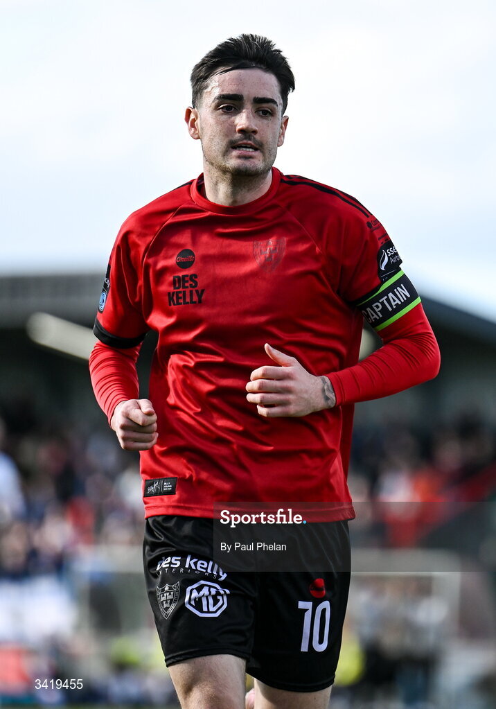 6 April 2026; Dawson Devoy of Bohemians during the SSE Airtricity Men's Premier Division match between Bohemians and Waterford at Dalymount Park in Dublin. Photo by Paul Phelan/Sportsfile