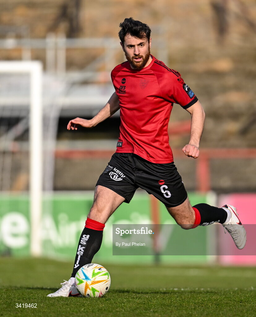 6 April 2026; Jordan Flores of Bohemians during the SSE Airtricity Men's Premier Division match between Bohemians and Waterford at Dalymount Park in Dublin. Photo by Paul Phelan/Sportsfile