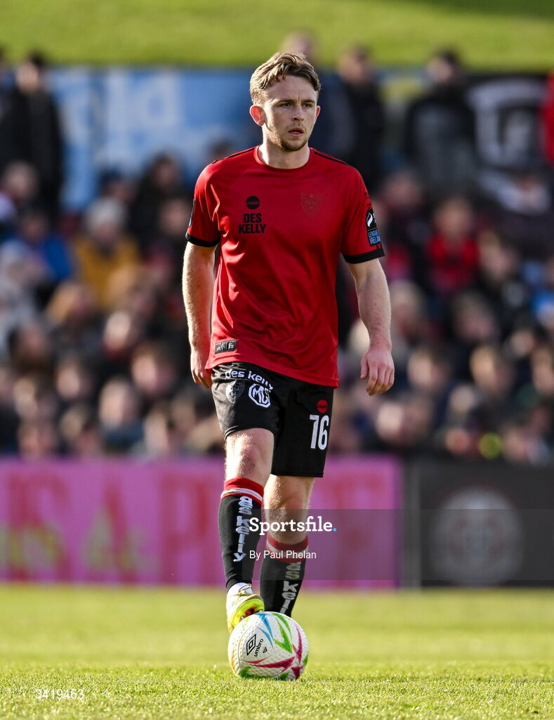 6 April 2026; Darragh Power of Bohemians during the SSE Airtricity Men's Premier Division match between Bohemians and Waterford at Dalymount Park in Dublin. Photo by Paul Phelan/Sportsfile