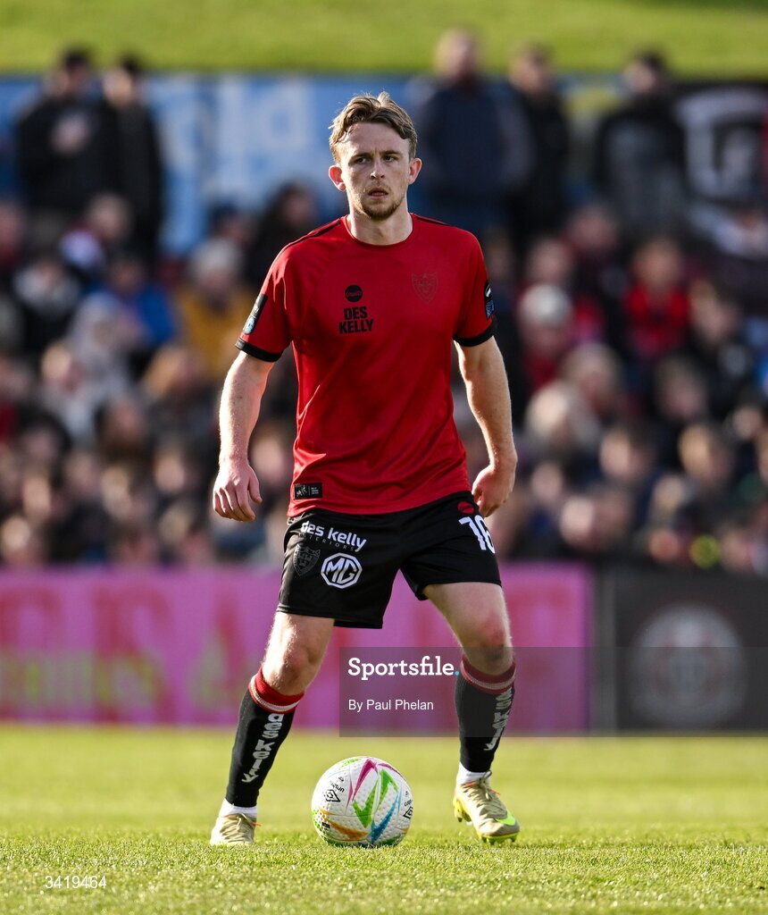 6 April 2026; Darragh Power of Bohemians during the SSE Airtricity Men's Premier Division match between Bohemians and Waterford at Dalymount Park in Dublin. Photo by Paul Phelan/Sportsfile