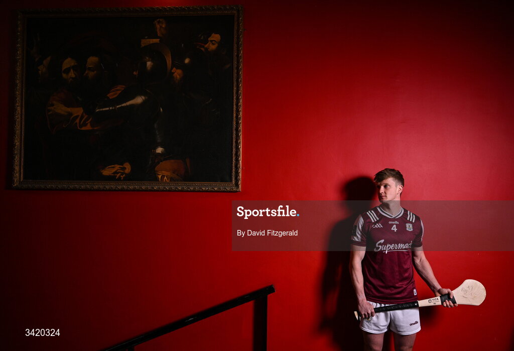 9 April 2026; Darren Morrissey of Galway pictured at the launch of the 2026 Leinster GAA Senior Hurling Championship at The Kinnitty Castle Hotel in Kinnitty, Offaly. Photo by David Fitzgerald/Sportsfile