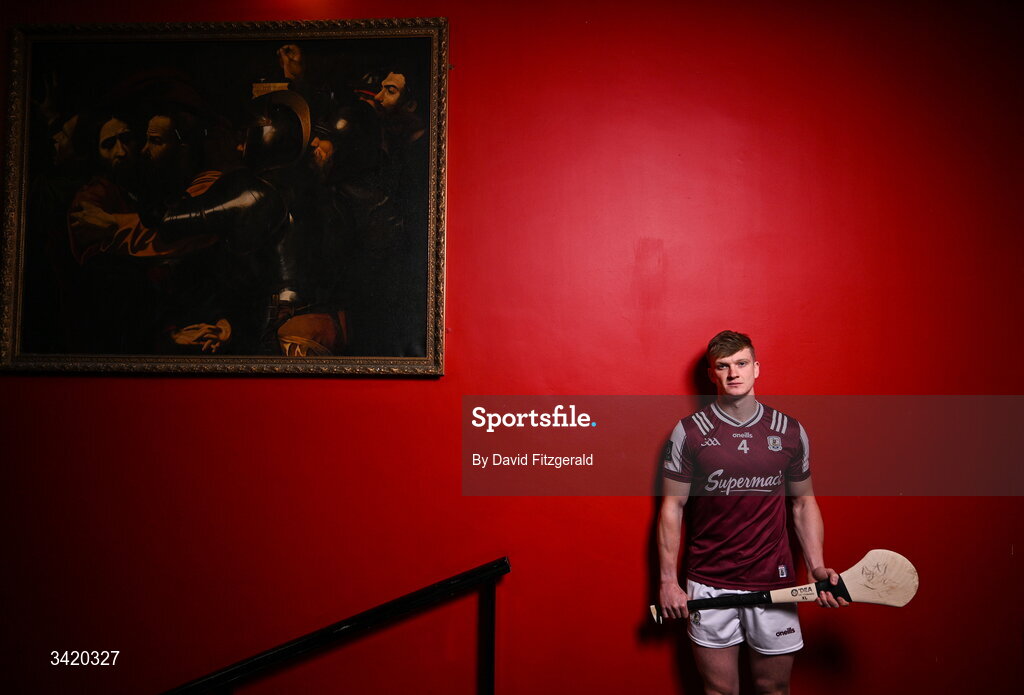 9 April 2026; Darren Morrissey of Galway pictured at the launch of the 2026 Leinster GAA Senior Hurling Championship at The Kinnitty Castle Hotel in Kinnitty, Offaly. Photo by David Fitzgerald/Sportsfile