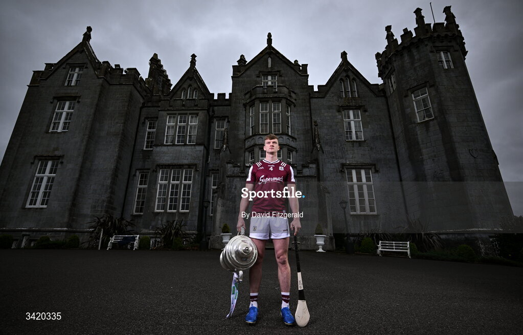 9 April 2026; Darren Morrissey of Galway pictured at the launch of the 2026 Leinster GAA Senior Hurling Championship at The Kinnitty Castle Hotel in Kinnitty, Offaly. Photo by David Fitzgerald/Sportsfile