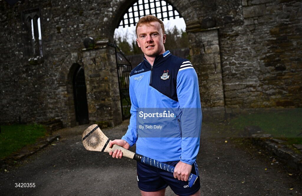 9 April 2026; Conor McHugh of Dublin pictured at the launch of the 2026 Leinster GAA Senior Hurling Championship, at The Kinnitty Castle Hotel in Kinnitty, Offaly. Photo by Seb Daly/Sportsfile