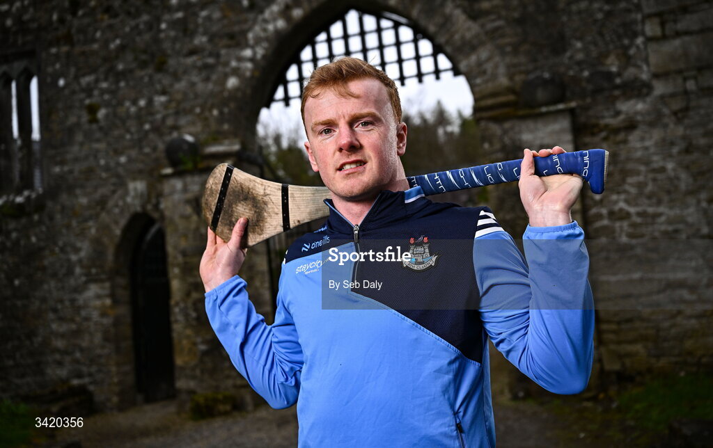 9 April 2026; Conor McHugh of Dublin pictured at the launch of the 2026 Leinster GAA Senior Hurling Championship, at The Kinnitty Castle Hotel in Kinnitty, Offaly. Photo by Seb Daly/Sportsfile