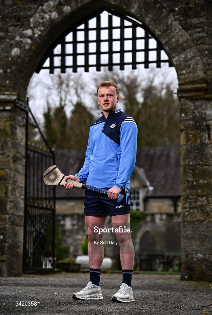 9 April 2026; Conor McHugh of Dublin pictured at the launch of the 2026 Leinster GAA Senior Hurling Championship, at The Kinnitty Castle Hotel in Kinnitty, Offaly. Photo by Seb Daly/Sportsfile