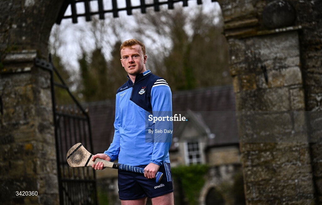 9 April 2026; Conor McHugh of Dublin pictured at the launch of the 2026 Leinster GAA Senior Hurling Championship, at The Kinnitty Castle Hotel in Kinnitty, Offaly. Photo by Seb Daly/Sportsfile