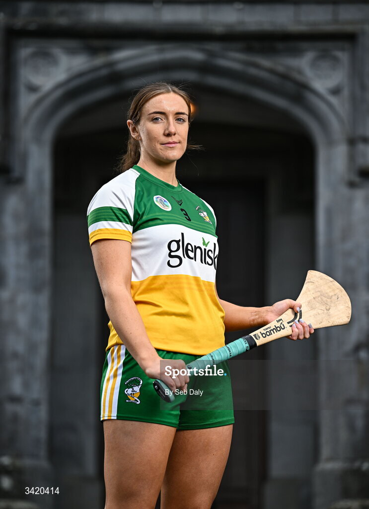 9 April 2026; Amy Byrne of Offaly pictured at the launch of the 2026 Leinster GAA Senior Camogie Championship, at The Kinnitty Castle Hotel in Kinnitty, Offaly. Photo by Seb Daly/Sportsfile