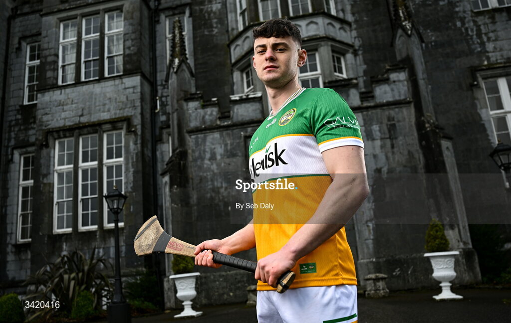 9 April 2026; Charlie Mitchell of Offaly pictured at the launch of the 2026 Leinster GAA Senior Hurling Championship, at The Kinnitty Castle Hotel in Kinnitty, Offaly. Photo by Seb Daly/Sportsfile
