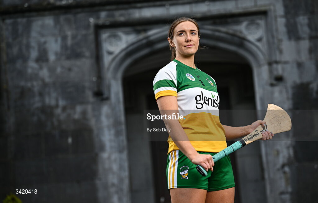 9 April 2026; Amy Byrne of Offaly pictured at the launch of the 2026 Leinster GAA Senior Camogie Championship, at The Kinnitty Castle Hotel in Kinnitty, Offaly. Photo by Seb Daly/Sportsfile