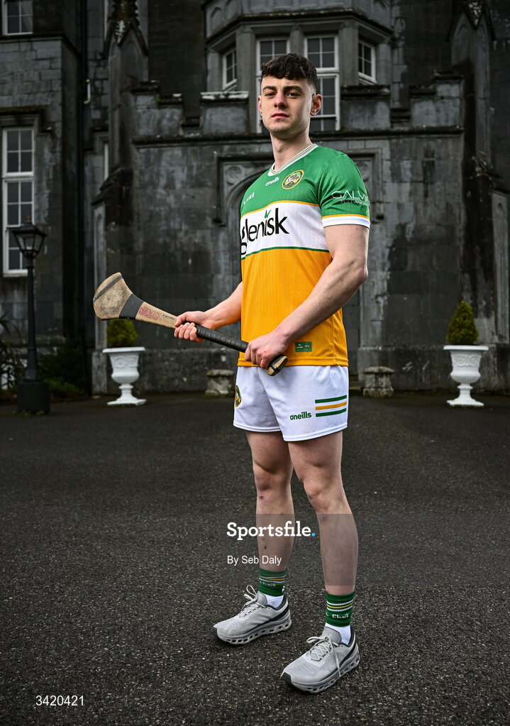 9 April 2026; Charlie Mitchell of Offaly pictured at the launch of the 2026 Leinster GAA Senior Hurling Championship, at The Kinnitty Castle Hotel in Kinnitty, Offaly. Photo by Seb Daly/Sportsfile