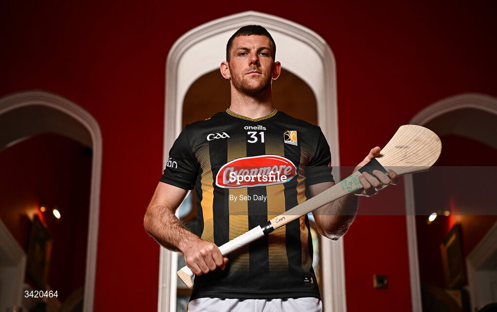 9 April 2026; Eoin Cody of Kilkenny pictured at the launch of the 2026 Leinster GAA Senior Hurling Championship at The Kinnitty Castle Hotel in Kinnitty, Offaly. Photo by Seb Daly/Sportsfile