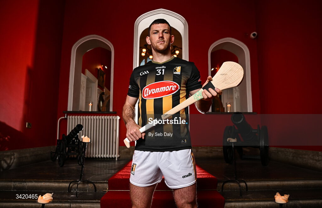 9 April 2026; Eoin Cody of Kilkenny pictured at the launch of the 2026 Leinster GAA Senior Hurling Championship at The Kinnitty Castle Hotel in Kinnitty, Offaly. Photo by Seb Daly/Sportsfile