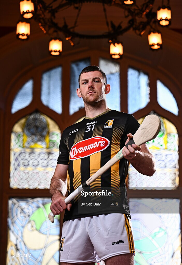 9 April 2026; Eoin Cody of Kilkenny pictured at the launch of the 2026 Leinster GAA Senior Hurling Championship at The Kinnitty Castle Hotel in Kinnitty, Offaly. Photo by Seb Daly/Sportsfile