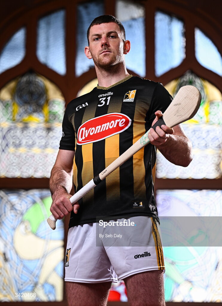 9 April 2026; Eoin Cody of Kilkenny pictured at the launch of the 2026 Leinster GAA Senior Hurling Championship at The Kinnitty Castle Hotel in Kinnitty, Offaly. Photo by Seb Daly/Sportsfile