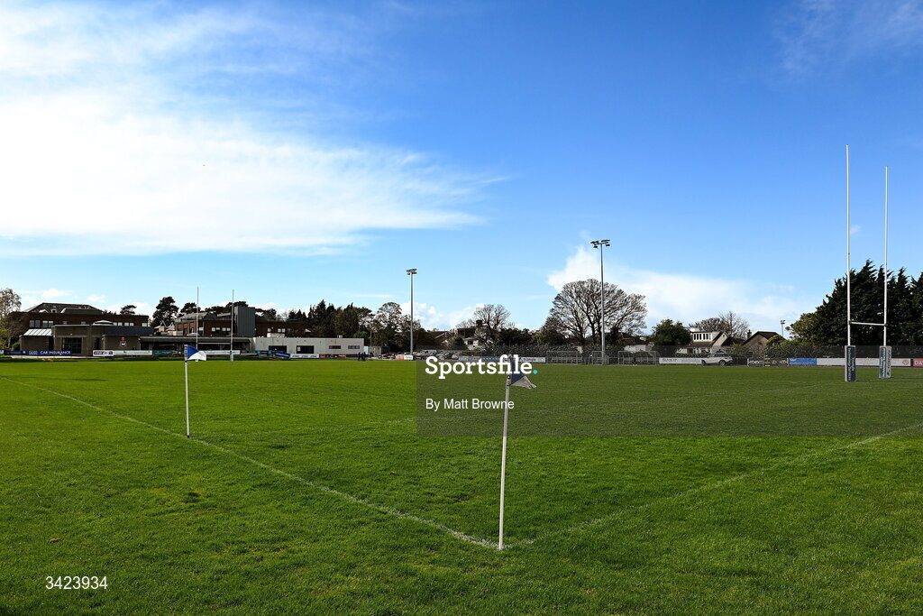 11 April 2026; General view of Blackrock College before the Energia Women's All-Ireland League semi-final match between Blackrock College and Railway Union at Stradbrook Road in Dublin. Photo by Matt Browne/Sportsfile