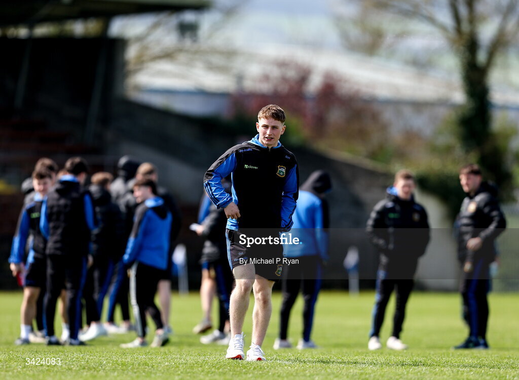 12 April 2026; Tipperary players walk the pitch before the Munster GAA Football Senior Championship quarter-final match between Waterford and Tipperary at Cappoquin Logistics Fraher Field in Waterford. Photo by Michael P Ryan/Sportsfile