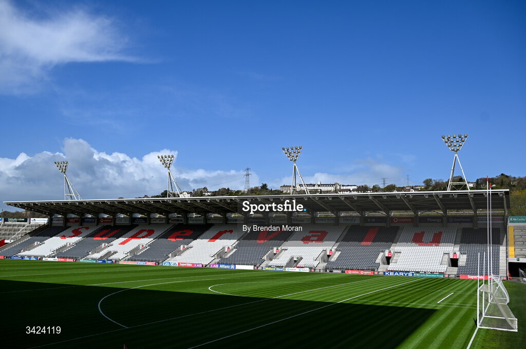 12 April 2026; A general view of the stadium before the Munster GAA Football Senior Championship quarter-final match between Cork and Limerick at SuperValu Páirc Uí Chaoimh in Cork. Photo by Brendan Moran/Sportsfile