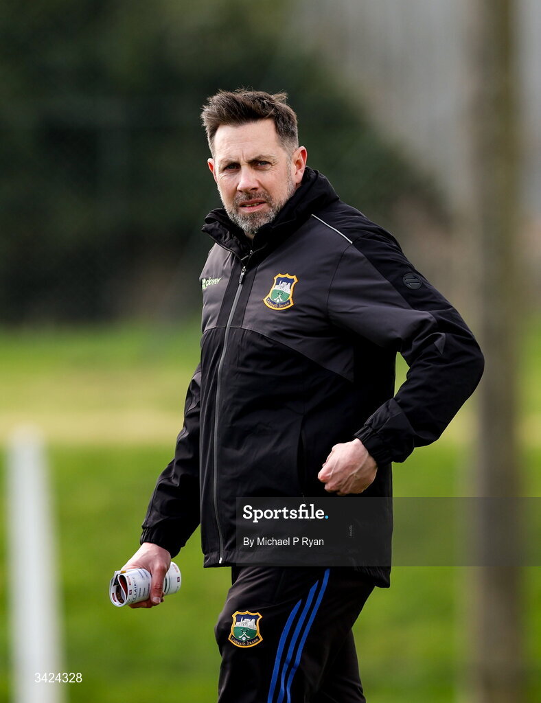 12 April 2026; Tipperary manager Niall Fitzgerald before the Munster GAA Football Senior Championship quarter-final match between Waterford and Tipperary at Cappoquin Logistics Fraher Field in Waterford. Photo by Michael P Ryan/Sportsfile