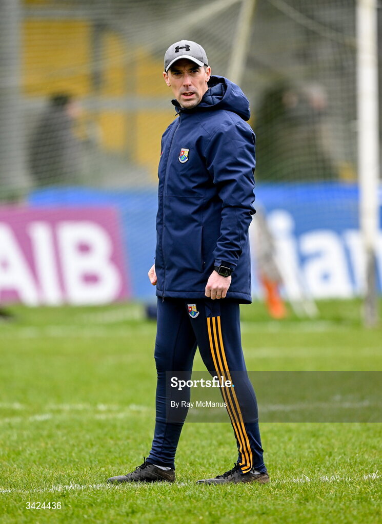 12 April 2026; Longford manager Mike Solan before the Leinster GAA Football Senior Championship Round 1 match between Longford and Westmeath at Glennon Bros Pearse Park in Longford. Photo by Ray McManus/Sportsfile