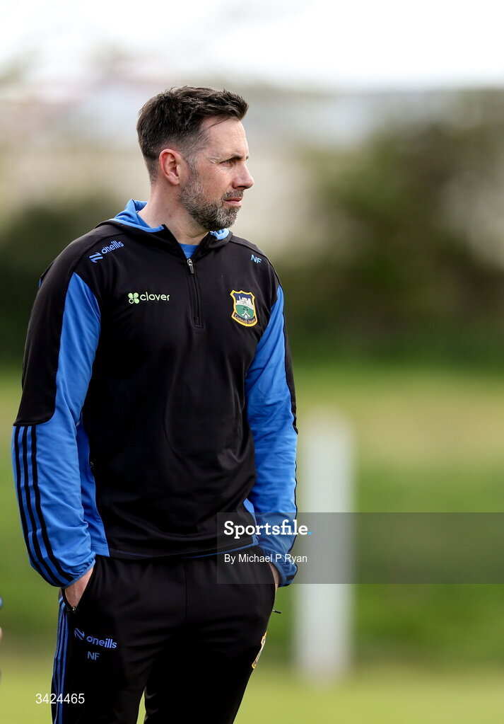 12 April 2026; Tipperary manager Niall Fitzgerald during the Munster GAA Football Senior Championship quarter-final match between Waterford and Tipperary at Cappoquin Logistics Fraher Field in Waterford. Photo by Michael P Ryan/Sportsfile