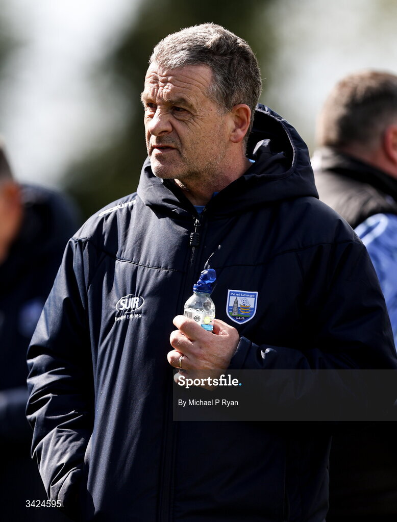12 April 2026; Waterford manager Ephie Fitzgerald during the Munster GAA Football Senior Championship quarter-final match between Waterford and Tipperary at Cappoquin Logistics Fraher Field in Waterford. Photo by Michael P Ryan/Sportsfile