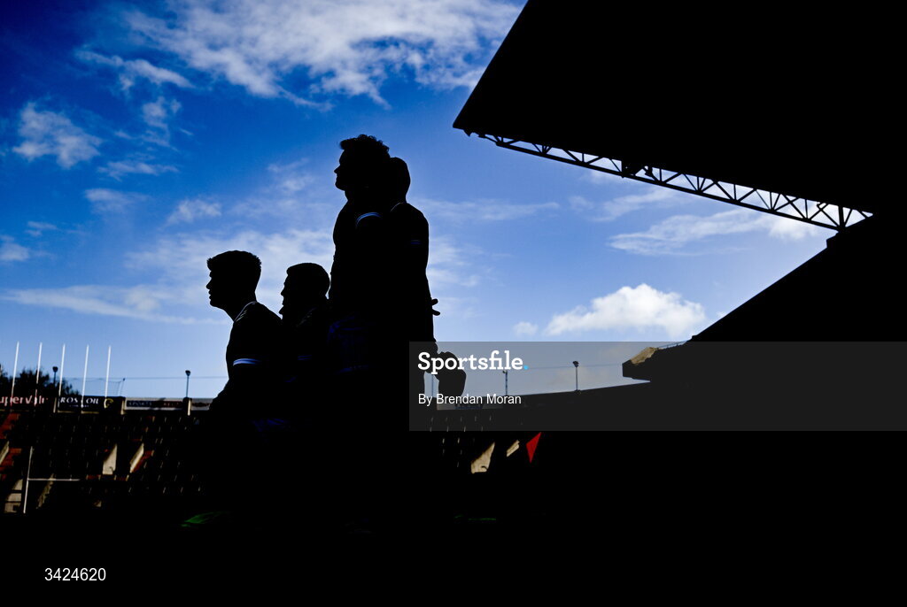 12 April 2026; The Limerick team stand for a team photo before the Munster GAA Football Senior Championship quarter-final match between Cork and Limerick at SuperValu Páirc Uí Chaoimh in Cork. Photo by Brendan Moran/Sportsfile