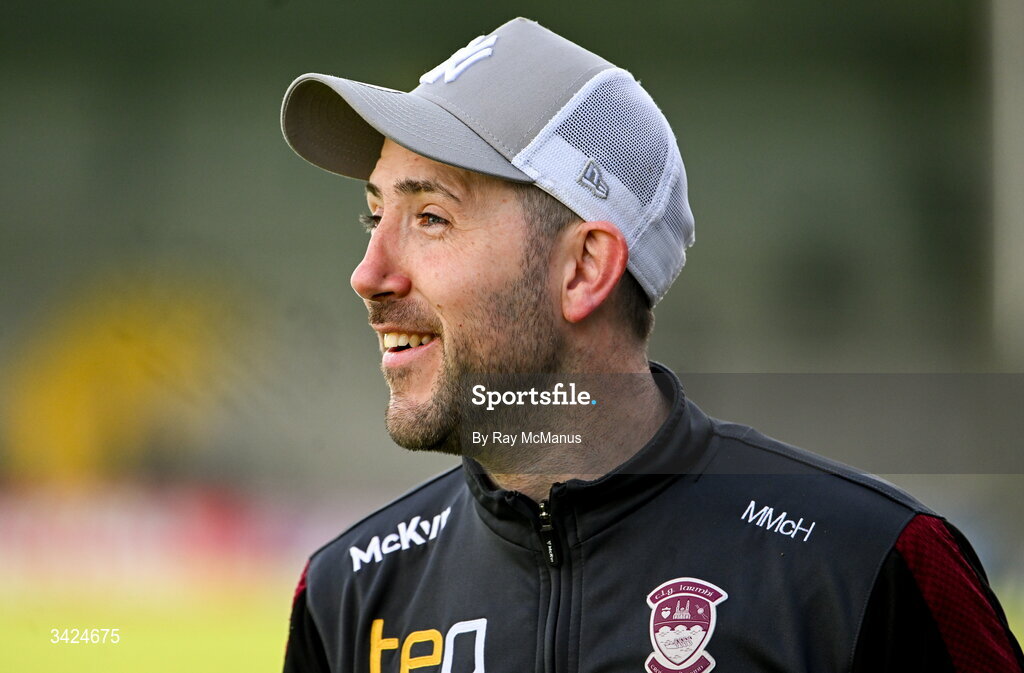12 April 2026; Westmeath manager Mark McHugh near the end of the Leinster GAA Football Senior Championship Round 1 match between Longford and Westmeath at Glennon Bros Pearse Park in Longford. Photo by Ray McManus/Sportsfile