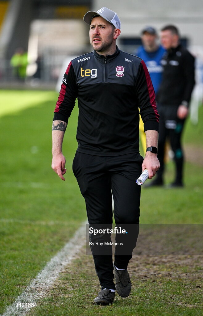12 April 2026; Westmeath manager Mark McHugh during the Leinster GAA Football Senior Championship Round 1 match between Longford and Westmeath at Glennon Bros Pearse Park in Longford. Photo by Ray McManus/Sportsfile