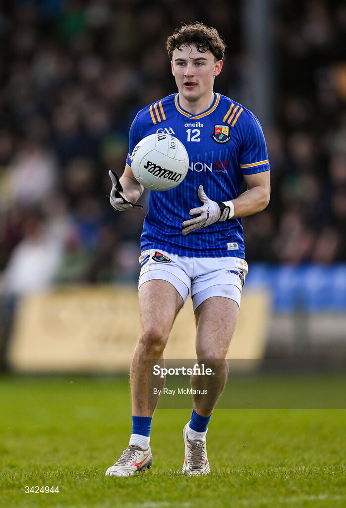 12 April 2026; Daniel Reynolds of Longford during the Leinster GAA Football Senior Championship Round 1 match between Longford and Westmeath at Glennon Bros Pearse Park in Longford. Photo by Ray McManus/Sportsfile