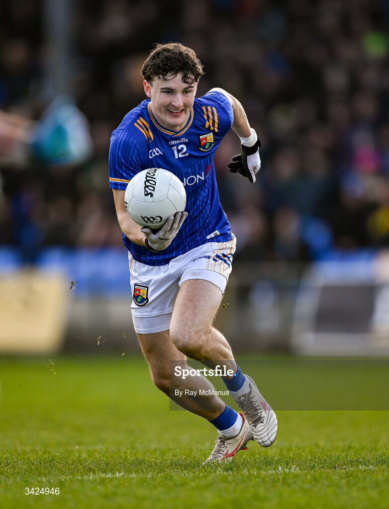12 April 2026; Daniel Reynolds of Longford during the Leinster GAA Football Senior Championship Round 1 match between Longford and Westmeath at Glennon Bros Pearse Park in Longford. Photo by Ray McManus/Sportsfile