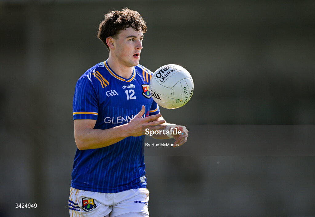 12 April 2026; Daniel Reynolds of Longford during the Leinster GAA Football Senior Championship Round 1 match between Longford and Westmeath at Glennon Bros Pearse Park in Longford. Photo by Ray McManus/Sportsfile