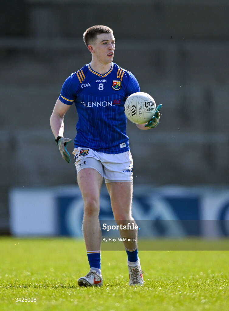 12 April 2026; Liam Glennon of Longford  during the Leinster GAA Football Senior Championship Round 1 match between Longford and Westmeath at Glennon Bros Pearse Park in Longford. Photo by Ray McManus/Sportsfile