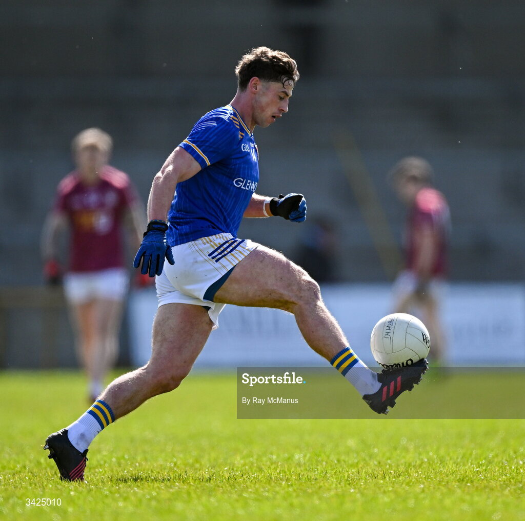 12 April 2026; Joseph Hagan of Longford during the Leinster GAA Football Senior Championship Round 1 match between Longford and Westmeath at Glennon Bros Pearse Park in Longford. Photo by Ray McManus/Sportsfile