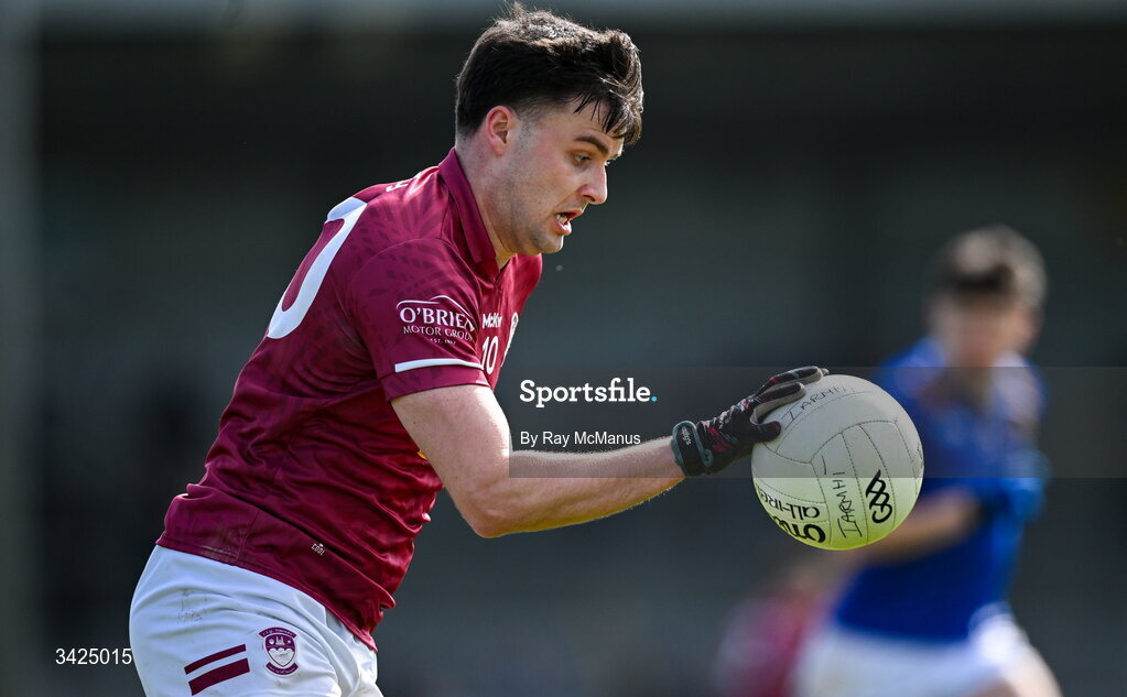 12 April 2026; Kevin O'Sullivan of Westmeath during the Leinster GAA Football Senior Championship Round 1 match between Longford and Westmeath at Glennon Bros Pearse Park in Longford. Photo by Ray McManus/Sportsfile