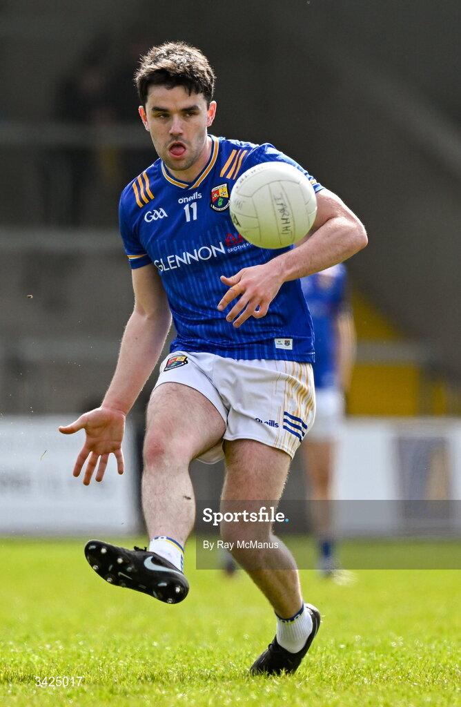 12 April 2026; Matthew Carey of Longford  during the Leinster GAA Football Senior Championship Round 1 match between Longford and Westmeath at Glennon Bros Pearse Park in Longford. Photo by Ray McManus/Sportsfile
