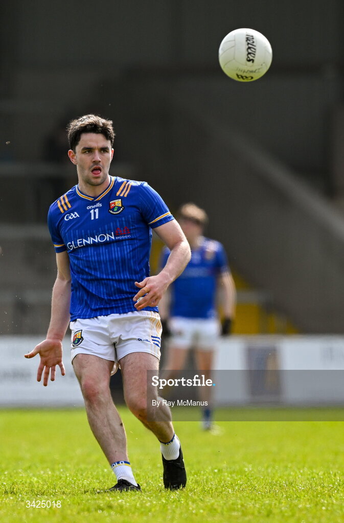 12 April 2026; Matthew Carey of Longford  during the Leinster GAA Football Senior Championship Round 1 match between Longford and Westmeath at Glennon Bros Pearse Park in Longford. Photo by Ray McManus/Sportsfile