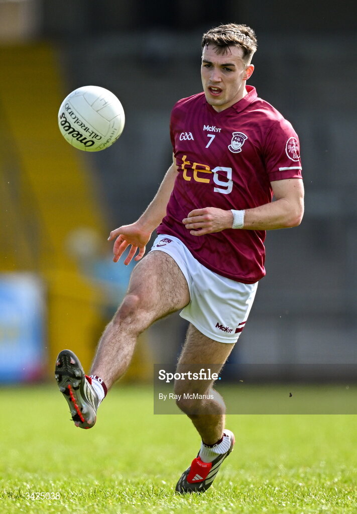 12 April 2026; Matthew Whittaker of Westmeath during the Leinster GAA Football Senior Championship Round 1 match between Longford and Westmeath at Glennon Bros Pearse Park in Longford. Photo by Ray McManus/Sportsfile