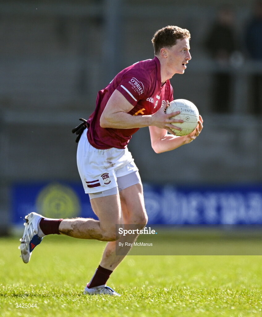 12 April 2026; Ray Connellan of Westmeath during the Leinster GAA Football Senior Championship Round 1 match between Longford and Westmeath at Glennon Bros Pearse Park in Longford. Photo by Ray McManus/Sportsfile