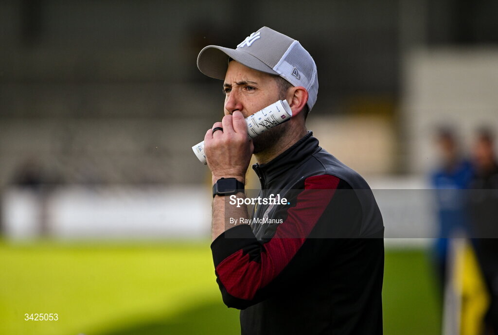 12 April 2026; Westmeath manager Mark McHugh during the Leinster GAA Football Senior Championship Round 1 match between Longford and Westmeath at Glennon Bros Pearse Park in Longford. Photo by Ray McManus/Sportsfile