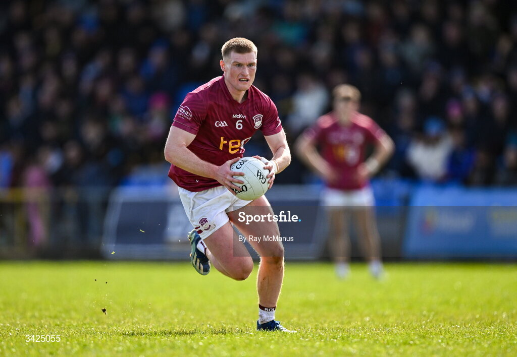 12 April 2026; Shane Allen of Westmeath during the Leinster GAA Football Senior Championship Round 1 match between Longford and Westmeath at Glennon Bros Pearse Park in Longford. Photo by Ray McManus/Sportsfile