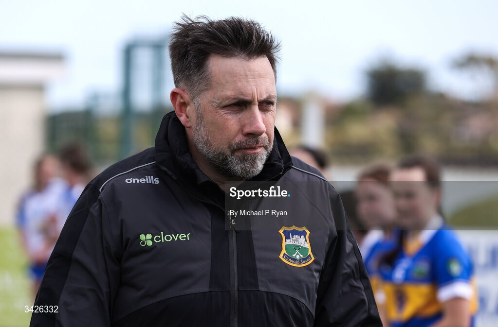 12 April 2026; Tipperary manager Niall Fitzgerald before the Munster GAA Football Senior Championship quarter-final match between Waterford and Tipperary at Cappoquin Logistics Fraher Field in Waterford. Photo by Michael P Ryan/Sportsfile