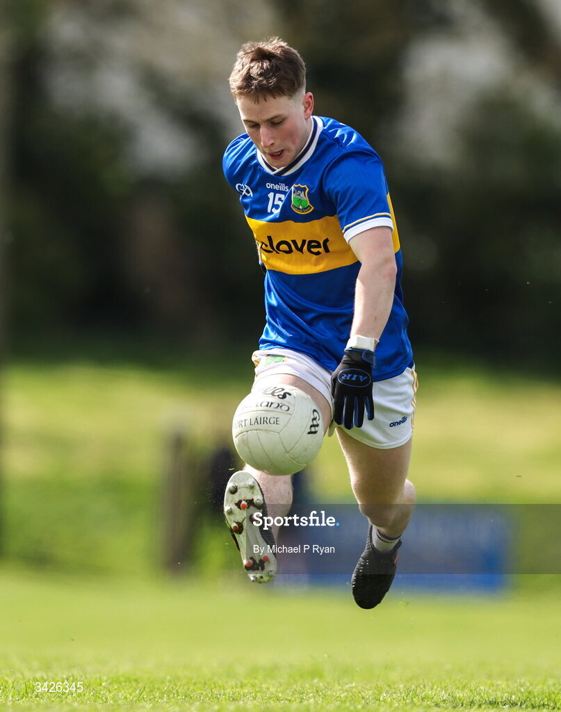 12 April 2026; Daithi Hogan of Tipperary during the Munster GAA Football Senior Championship quarter-final match between Waterford and Tipperary at Cappoquin Logistics Fraher Field in Waterford. Photo by Michael P Ryan/Sportsfile