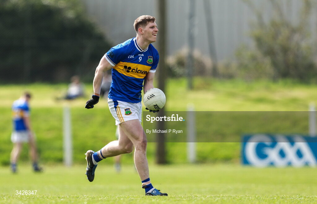 12 April 2026; Paudie Feehan of Tipperary during the Munster GAA Football Senior Championship quarter-final match between Waterford and Tipperary at Cappoquin Logistics Fraher Field in Waterford. Photo by Michael P Ryan/Sportsfile