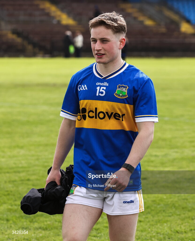 12 April 2026; Daithi Hogan of Tipperary after the Munster GAA Football Senior Championship quarter-final match between Waterford and Tipperary at Cappoquin Logistics Fraher Field in Waterford. Photo by Michael P Ryan/Sportsfile