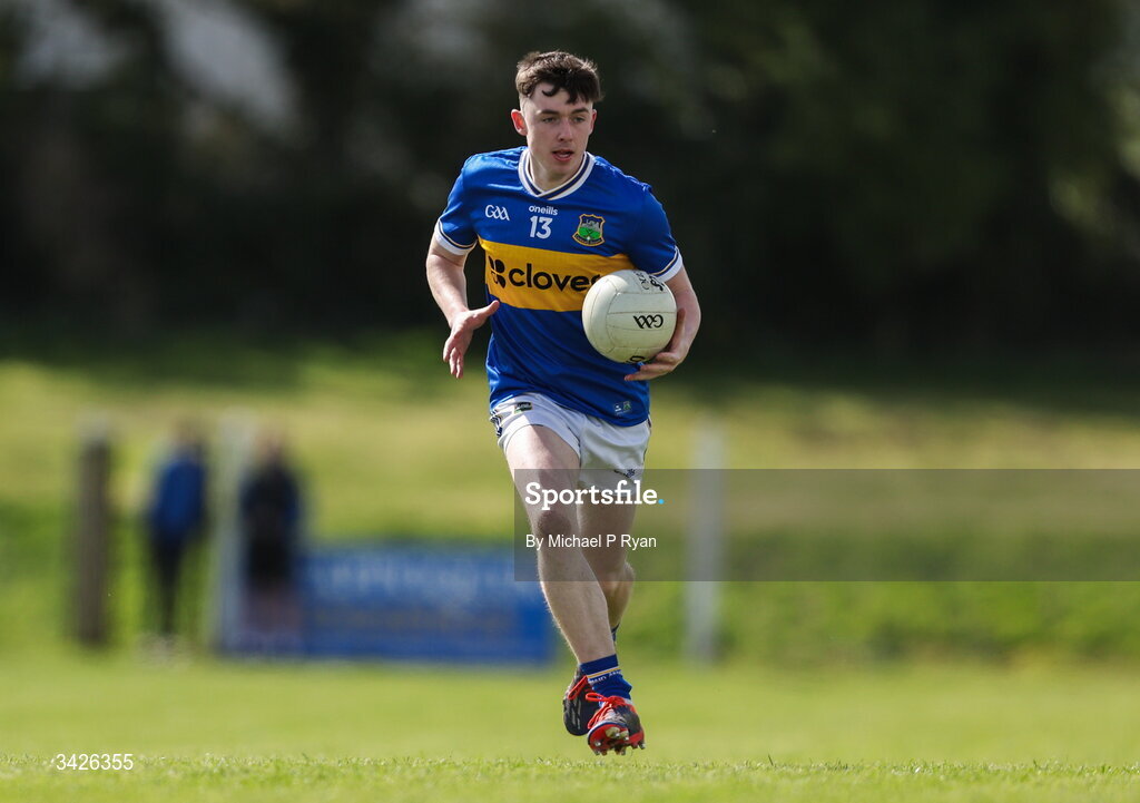 12 April 2026; Cian Smith of Tipperary during the Munster GAA Football Senior Championship quarter-final match between Waterford and Tipperary at Cappoquin Logistics Fraher Field in Waterford. Photo by Michael P Ryan/Sportsfile